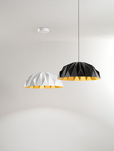 Perenz Prisma - sospensione acrilico geometrica Ø56 cm disponibile nei colori bianco opaco + oro e nero opaco + oro Perenz Lampade a sospensione